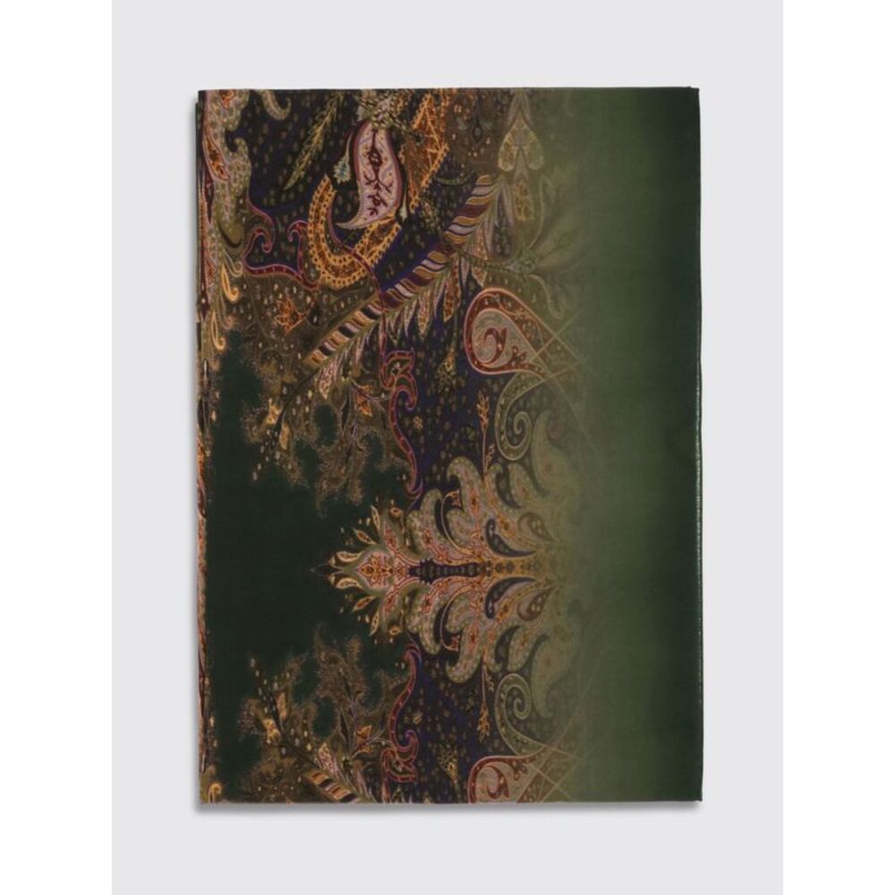 Etro Men Etro Men's Pure Wool Scarf With Multicolor Paisley Pattern